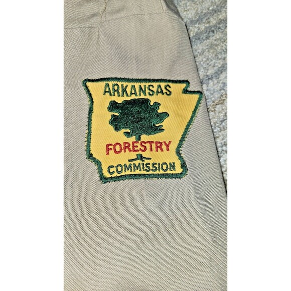 Vintage ARKANSAS FORESTRY COMMISSION Shirt with Patches COUNTY RANGER forest - Picture 5 of 10